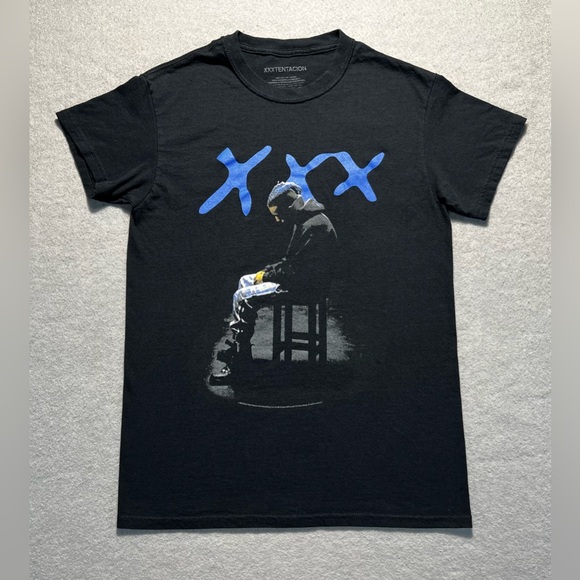XXXTentacion T-Shirt Men’s Small Black Hip Hop Rap Graphic Cotton Tee - Picture 1 of 5